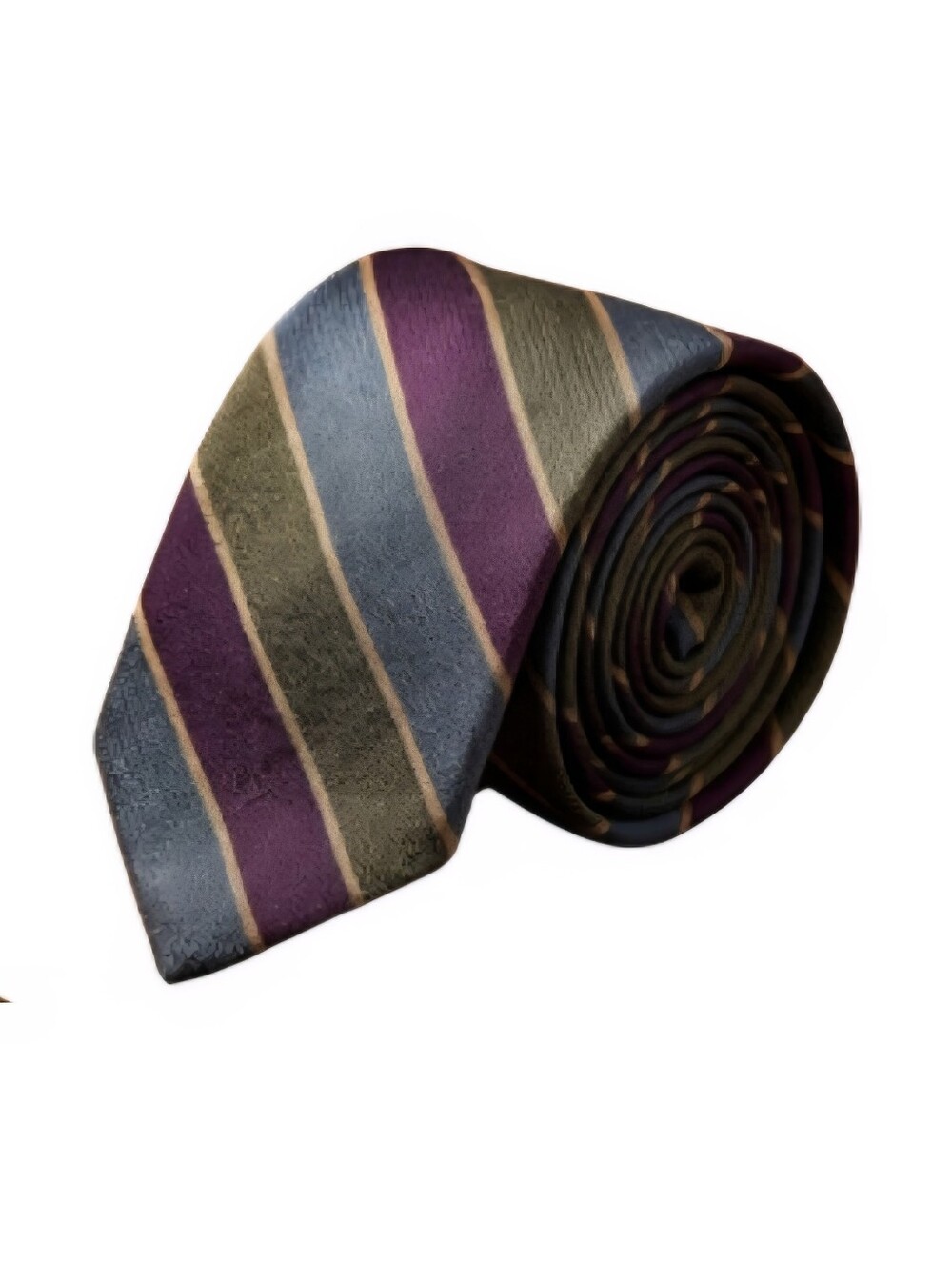 Vintage Stackpole Moore Tryon 100% Silk Striped Tie Hand Made in England Necktie
